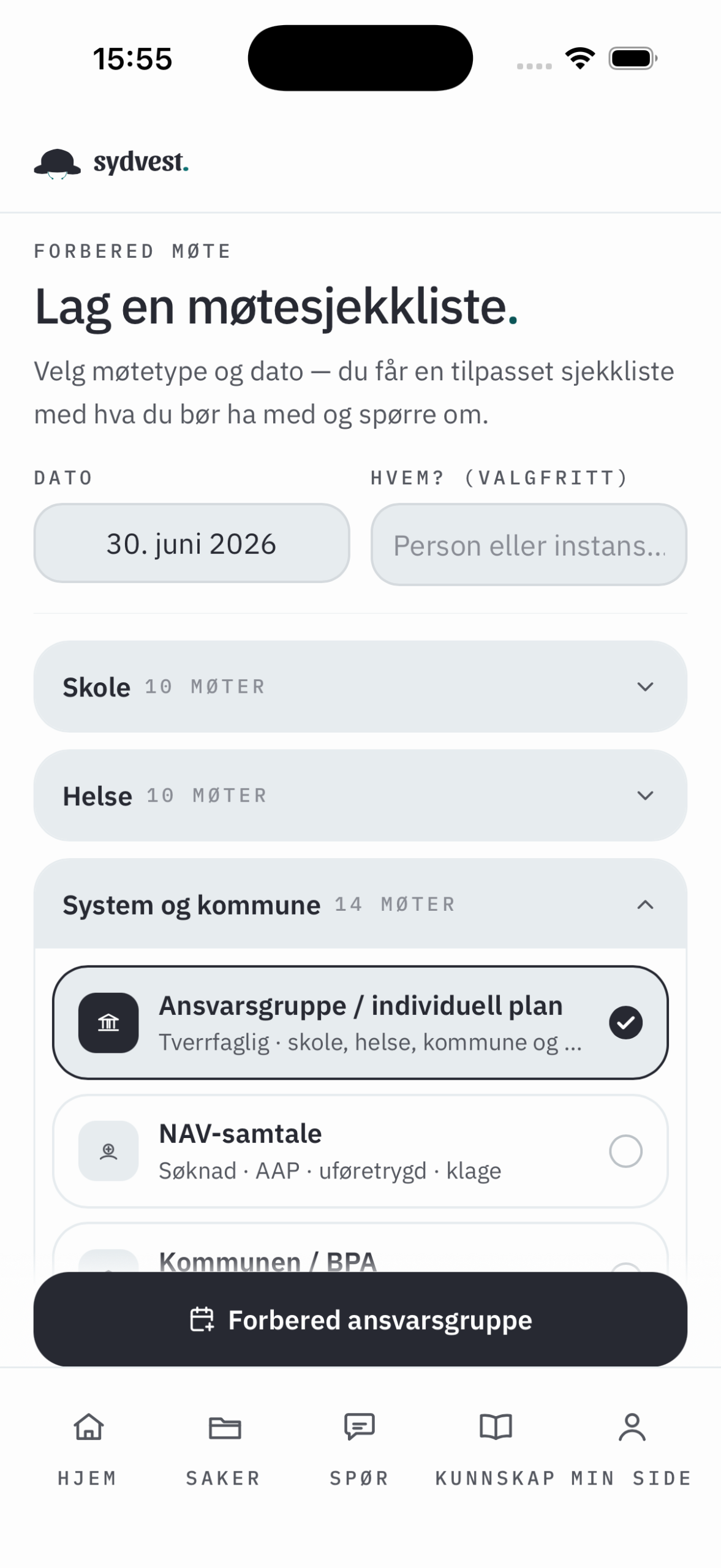 Forbered møte i Sydvest